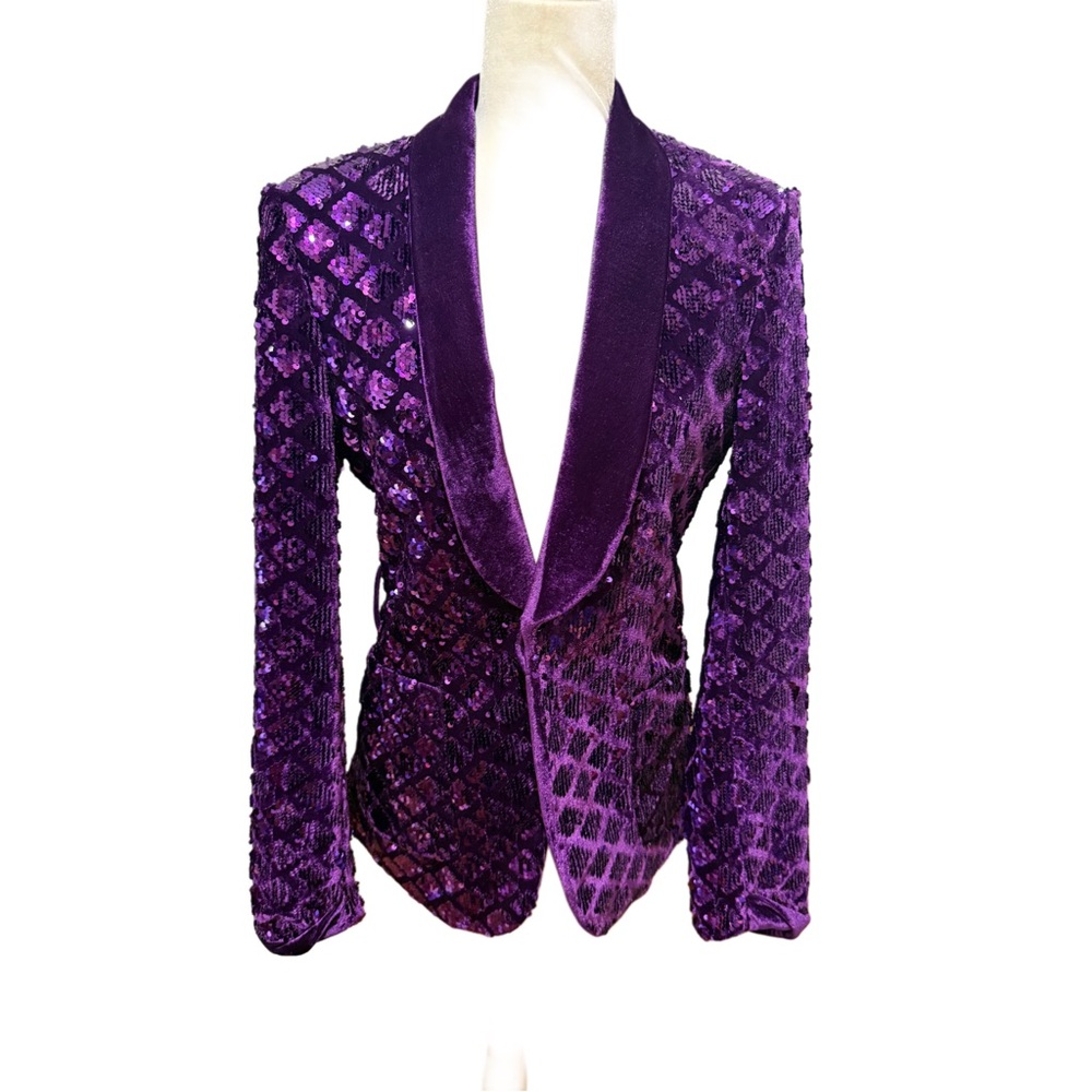 ASOS Rich Purple Textured Blazer